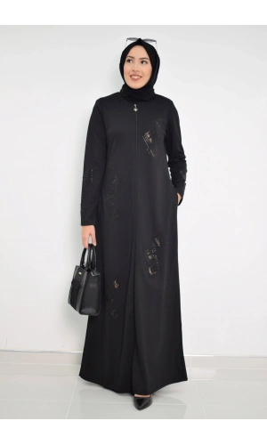 Nakışlı Ferace mdc 2031 Siyah