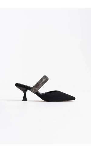 Nina Topuklu Siyah Kadın Terlik