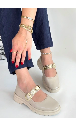 Okira Bej Rugan Oxford Ayakkabı