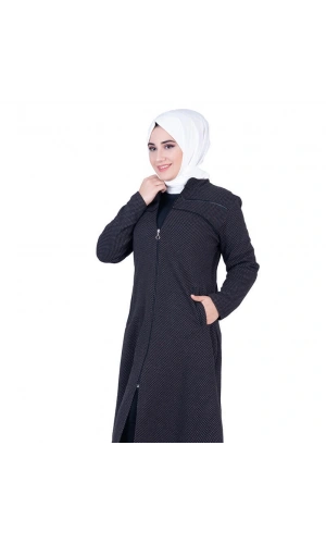 Omuzu Deri Detay Tesettür Kap Kahve