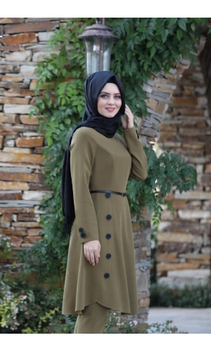 Pileli Takım Elbise MC0035 Haki