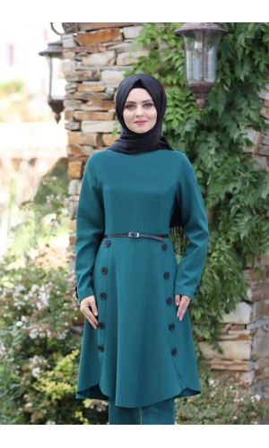 Pileli Takım Elbise MC0035 Petrol