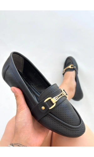 Rain Siyah Cilt Babet Ayakkabı