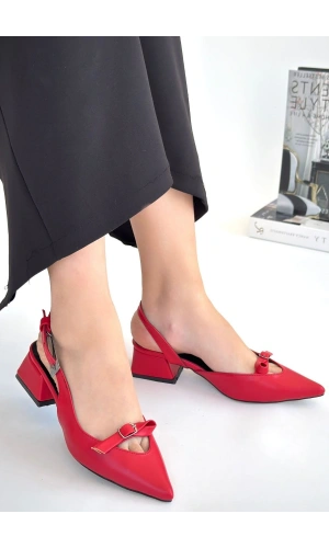 Rewat Kırmızı Cilt Topuklu Ayakkabı
