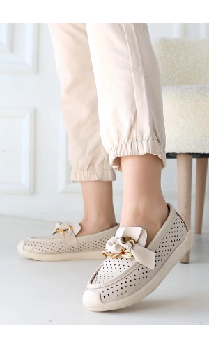 Riwan Bej Cilt Babet Ayakkabı