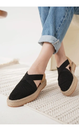 Rosa Kadın Siyah Espadril Ayakkabı