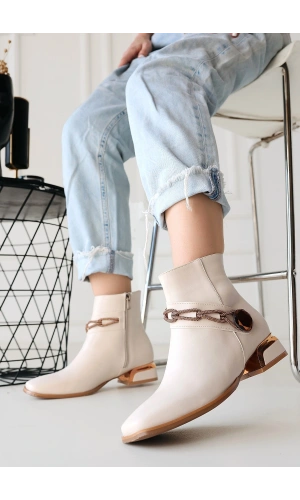 Roxani Bej Cilt Topuklu Bot