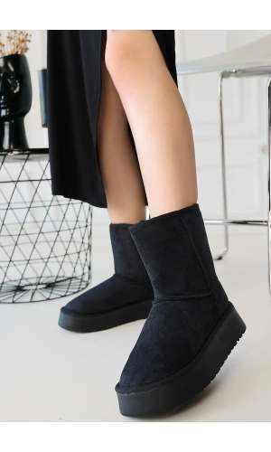 Sophia Siyah Süet Bot