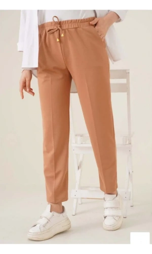 Tam Kalıp Basic Eşofman Pantolon - Kahverengi