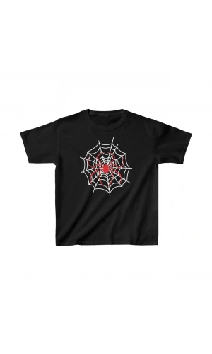 Unisex Çocuk Baskılı T-Shirt - Siyah