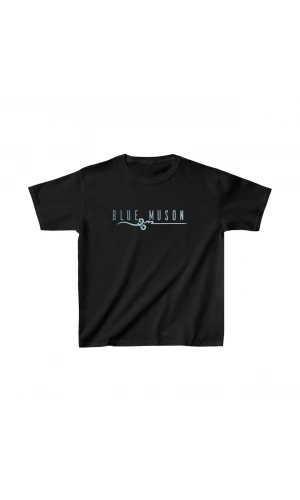 Unisex Çocuk Baskılı T-Shirt - Siyah