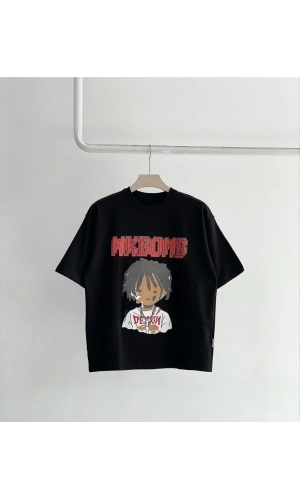 Unisex Çocuk Baskılı T-Shirt - Siyah