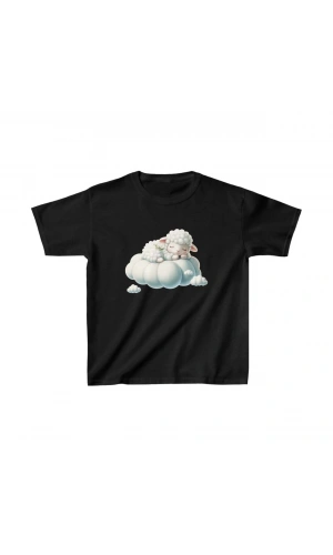 Unisex Çocuk Baskılı T-Shirt - Siyah