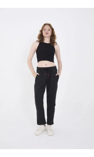 Unisex Üç İplik Basic Eşofman Pantolon - Antrasit