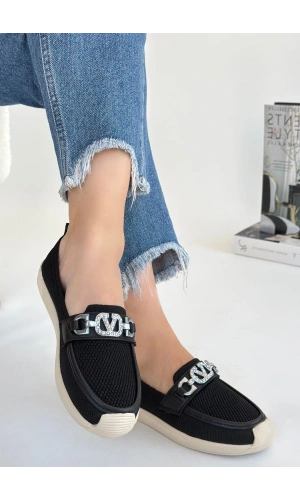 Wata Siyah Triko Babet Ayakkabı