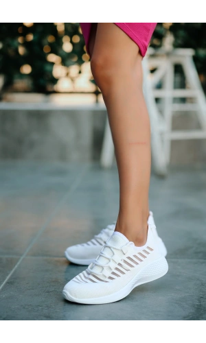 Wina Beyaz Triko Spor Ayakkabı