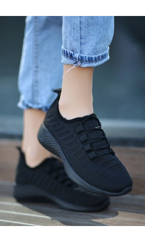 Wina Siyah Triko Spor Ayakkabı
