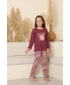 Kapitex 8219 Kız Çocuk Uzun Kol Pijama Takımı