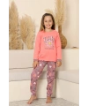 Kapitex 8219 Kız Çocuk Uzun Kol Pijama Takımı