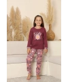 Kapitex 8219 Kız Çocuk Uzun Kol Pijama Takımı
