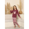 Kapitex 8219 Kız Çocuk Uzun Kol Pijama Takımı