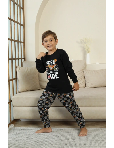 Kapitex 7101 Erkek Çocuk Uzun Kol Pijama Takımı
