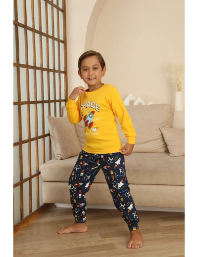 Kapitex 7114 Erkek Çocuk Uzun Kol Pijama Takımı