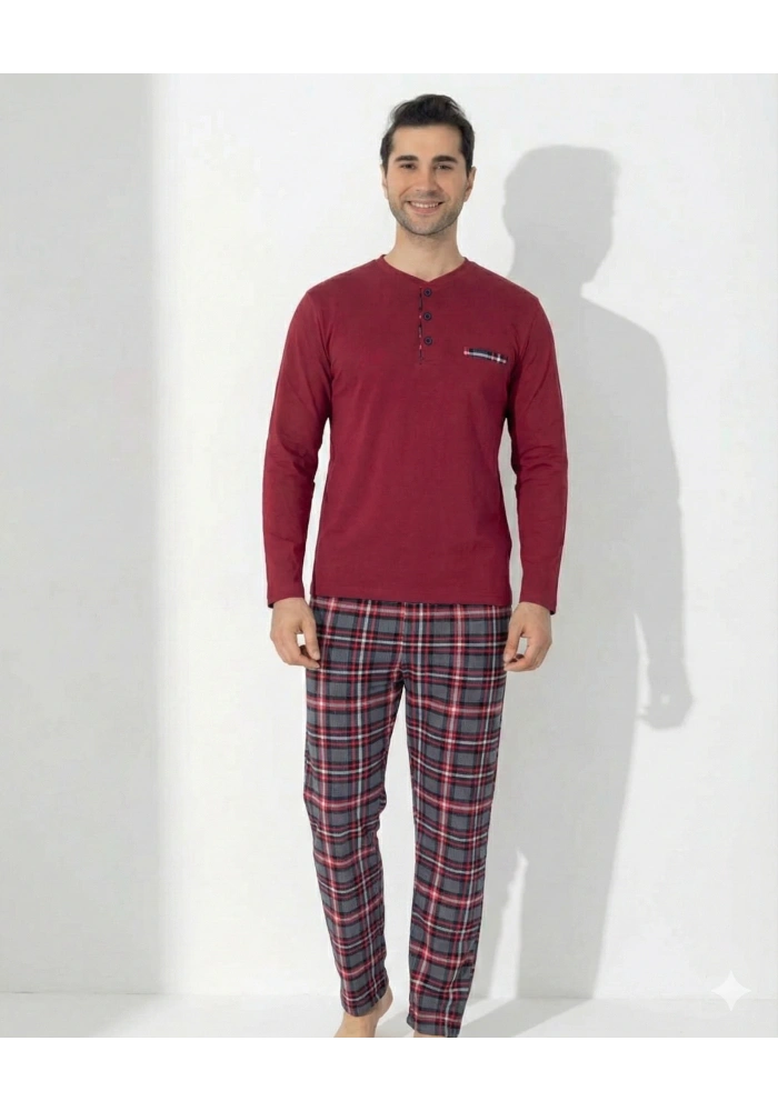 Boyraz 0406 Erkek Uzun Kol Pijama Takımı