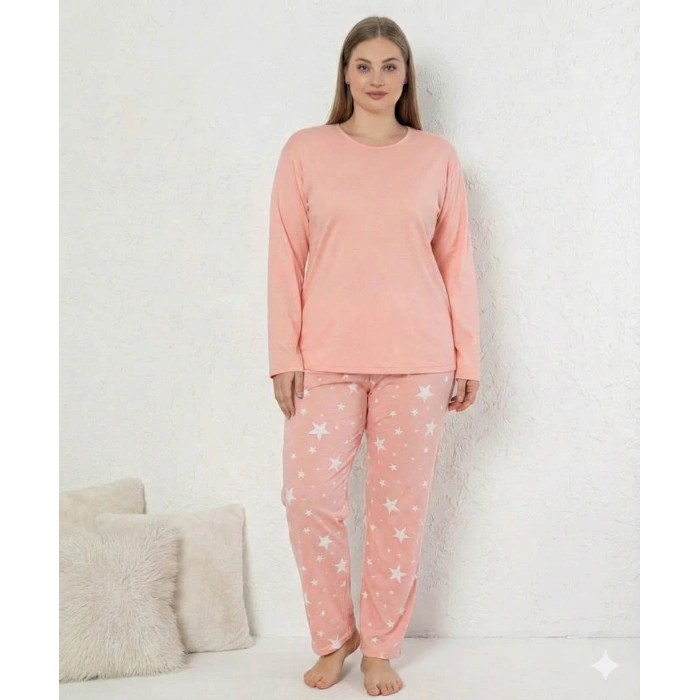 Boyraz 0284 Kadın Sandy Battal Uzun Kol Pijama Takımı