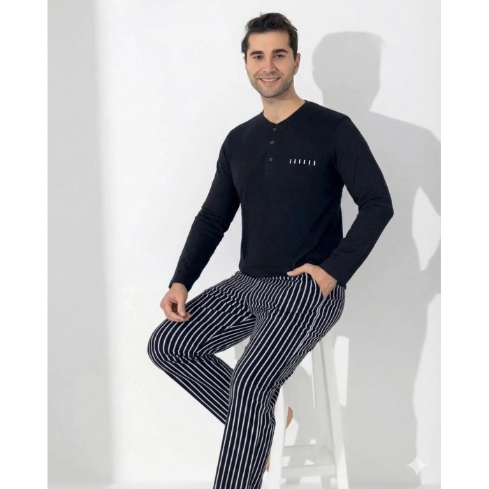 Boyraz 0405 Erkek Uzun Kol Pijama Takımı