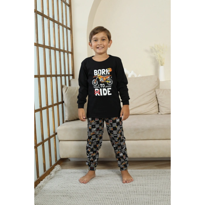 Kapitex 7101 Erkek Çocuk Uzun Kol Pijama Takımı