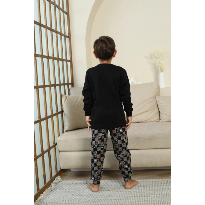 Kapitex 7101 Erkek Çocuk Uzun Kol Pijama Takımı