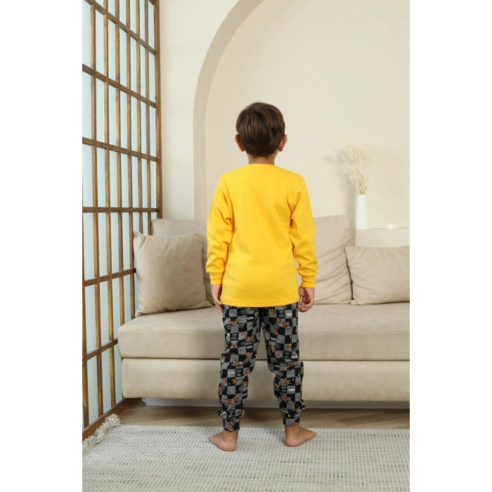 Kapitex 7101 Erkek Çocuk Uzun Kol Pijama Takımı