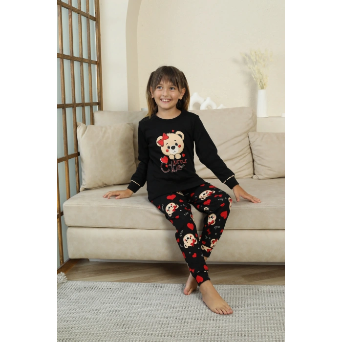 Kapitex 8222 Kız Çocuk Uzun Kol Pijama Takımı