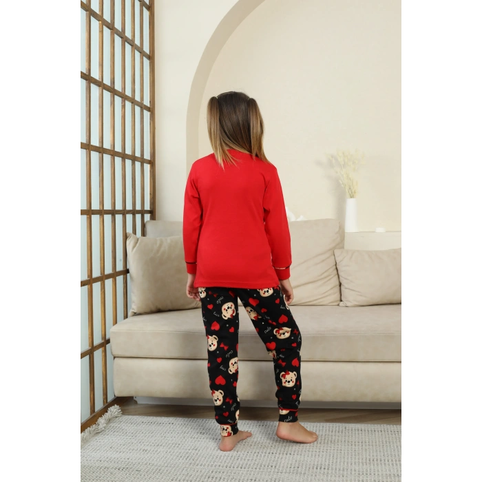 Kapitex 8222 Kız Çocuk Uzun Kol Pijama Takımı
