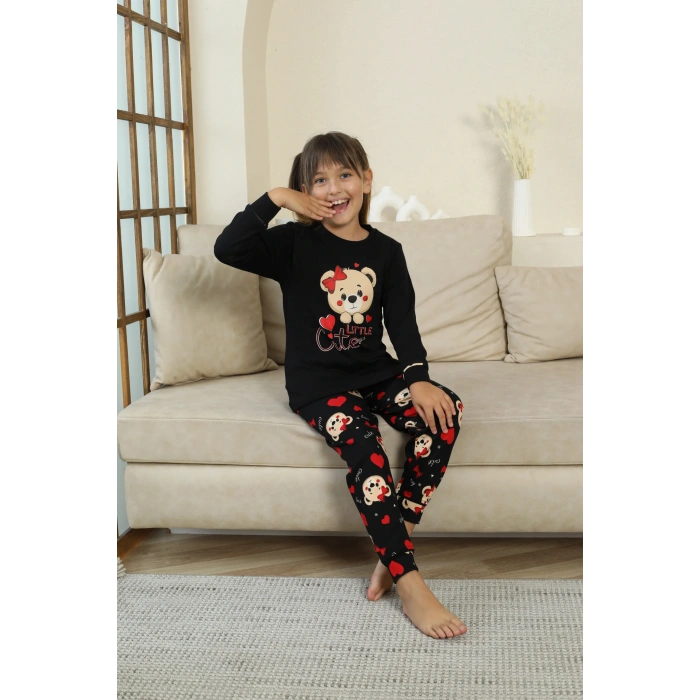 Kapitex 8222 Kız Çocuk Uzun Kol Pijama Takımı