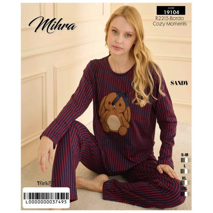 Mihra 19104 Kadın Uzun Kol Pijama Takımı