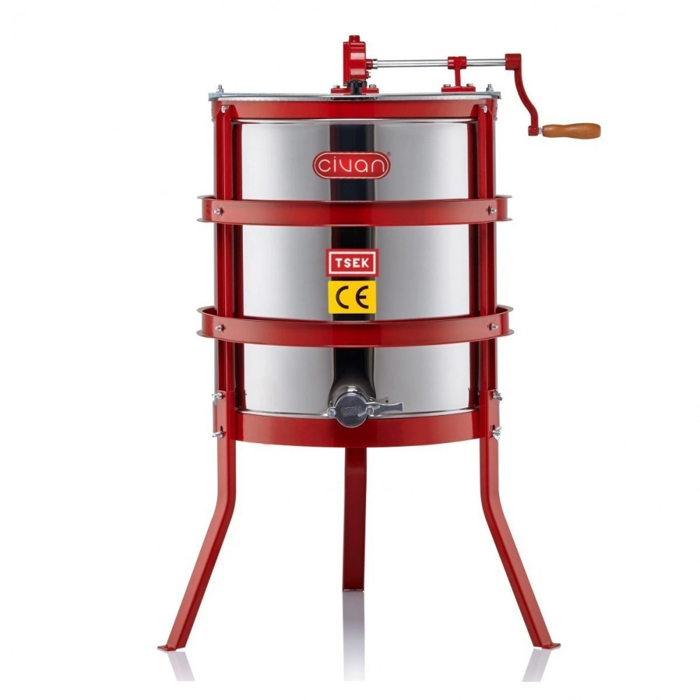 40023jf 4 Lü Langstroth, 304, Jumbo, Korumalı, Manuel Bal Süzme Makinesi