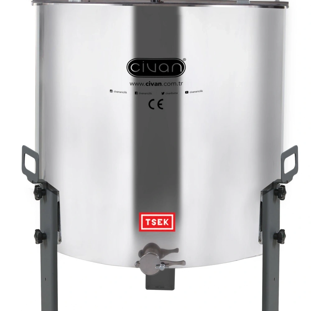 40058ax 6lı Motorlu Yatarlı Bal Süzme Makinesi (kontrol Programlı) (304) (cep Telefonu İle Programlanabilme)