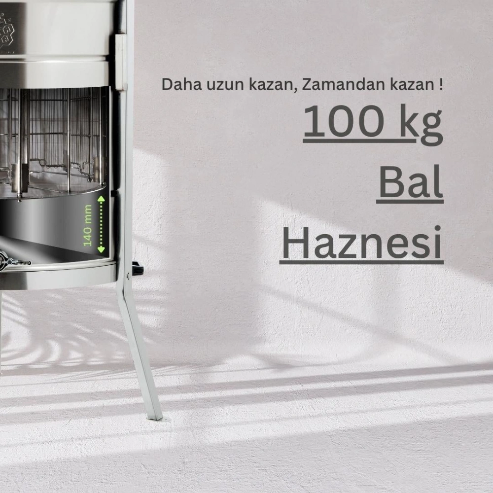 6 Çerçeveli Bal Süzme Makinesi Yatarlı Tam Otomatik 4 Programlı