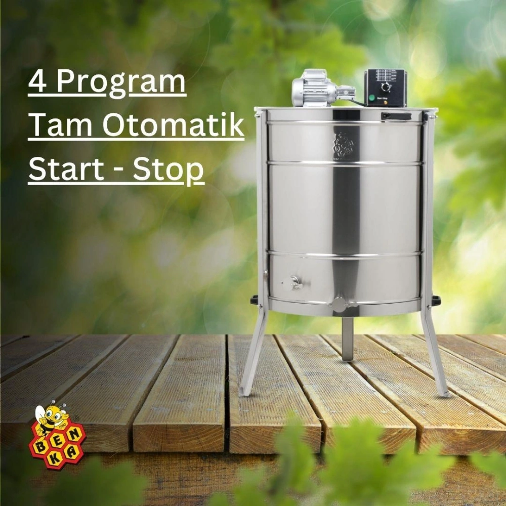 6 Çerçeveli Bal Süzme Makinesi Yatarlı Tam Otomatik 4 Programlı