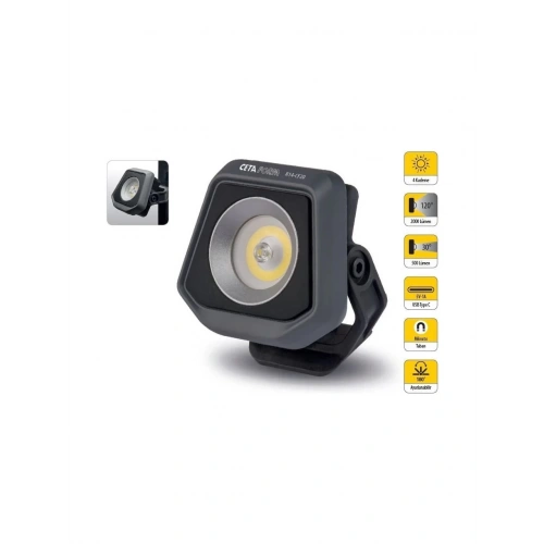 Ceta Form R14-CF20 Şarjlı Kompakt LED Projektör Lamba - 2000 Lümen