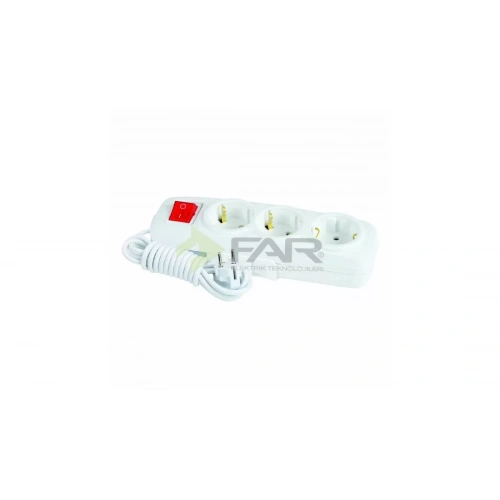 Far   3’lü Anahtarlı Grup Priz 3 Mt