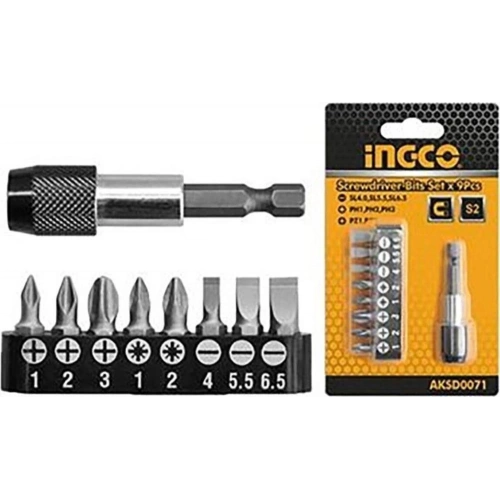 İngco Aksd0071 9 Lu Bıts Tornavida Ucu Seti