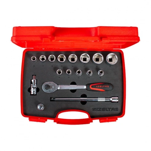 İzeltaş 1/2 Altı Köşe Lokma Anahtar Takımı (17 Parça)