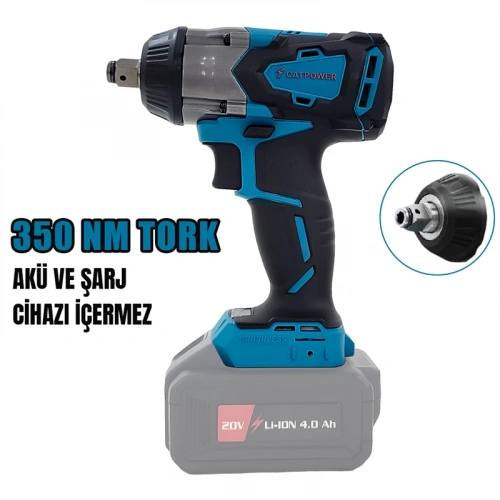 CATPOWER 4126 KÖMÜRSÜZ AKÜLÜ SOMUN SIKMA VE TORKLU VİDALAMA 1/2 20V 2.0Ah /4.0Ah