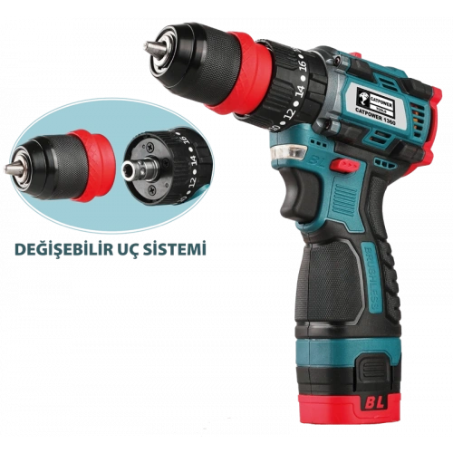 CATPOWER 1360 KÖMÜRSÜZ DARBELİ AKÜLÜ VİDALAMA 16V Lİ-İON 2.0Ah