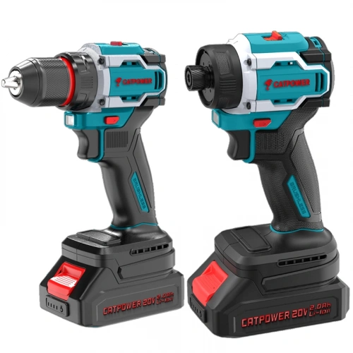 CATPOWER 5130 KÖMÜRSÜZ Li-iON AKÜLÜ 2Lİ KOMBO SET - MATKAP VE VİDALAMA 20V 2.0Ah