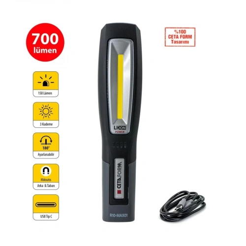 LU-MAX ŞARJLI LED ÇALIŞMA LAMBASI - 700 LÜMEN