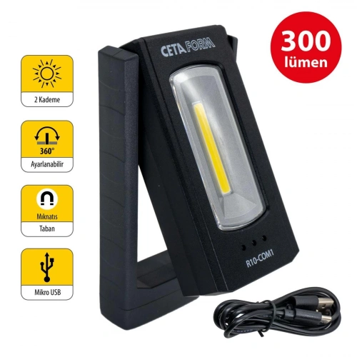 ŞARJLI LED KOMPAKT ÇALIŞMA LAMBASI-300 LÜMEN